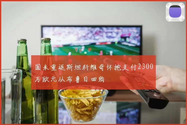 国米重返斯坦科维奇怀抱支付2300万欧元从布鲁日回购